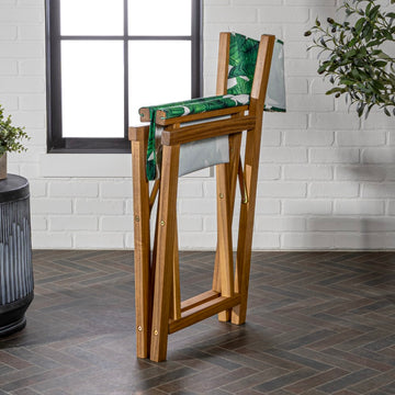 Cukor Classic Vintage Outdoor Acacia Wood Folding Director Chair with Canvas Seat - JONATHAN Y